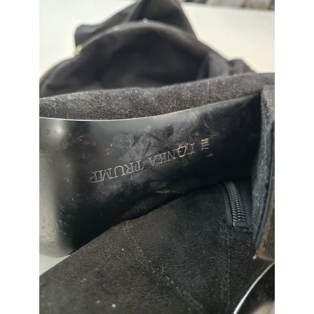 IVANKA TRUMP tall suede Black Over‎ the Knee boots size 7.5  Preowned EUC
